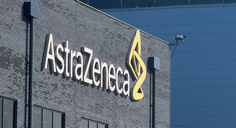 AstraZeneca building-mounted sign