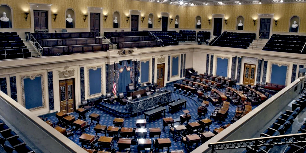 U.S Senate chamber seen from public gallery