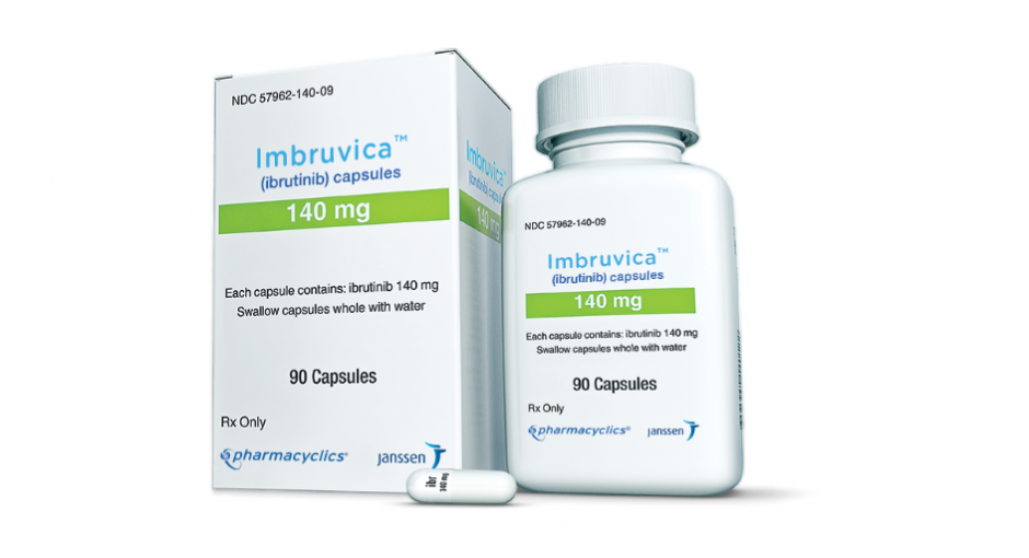prescription drug Imbruvica box, bottle and pill