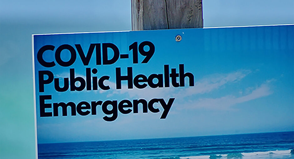 COVID-19 public health emergency sign