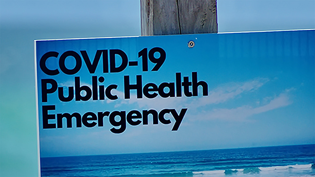 COVID-19 public health emergency sign