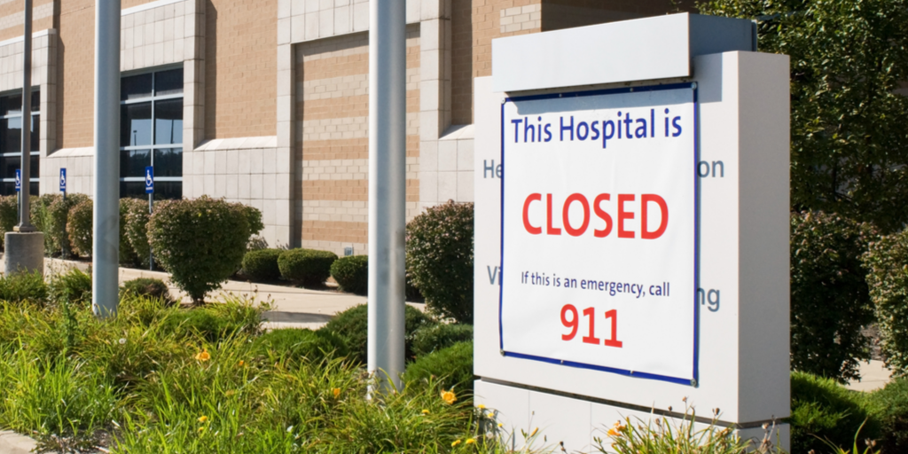 This Hospital is closed sign