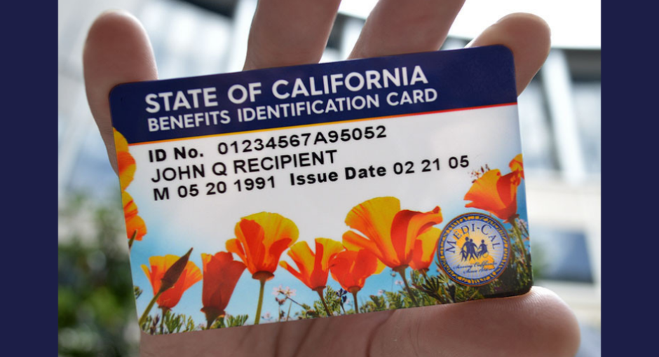A state of California benefits identification card