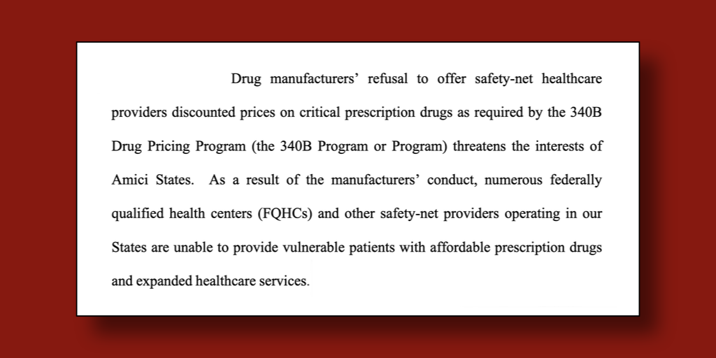 excerpt of amicus brief for 340B drug pricing program