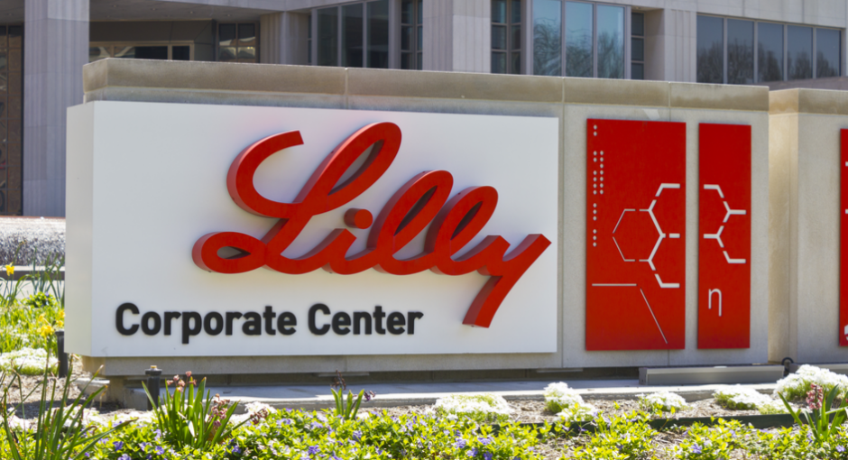 Lilly corporate center exterior sign