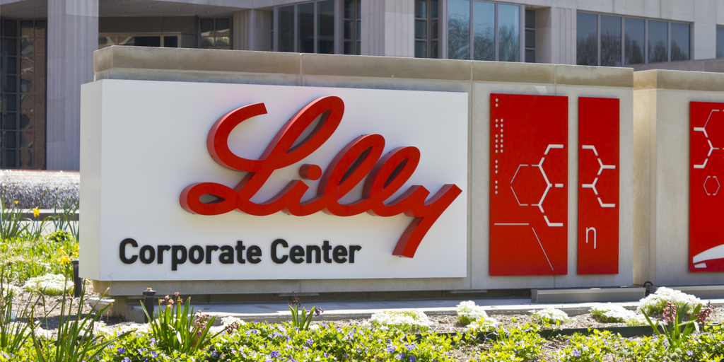 Lilly corporate center exterior sign