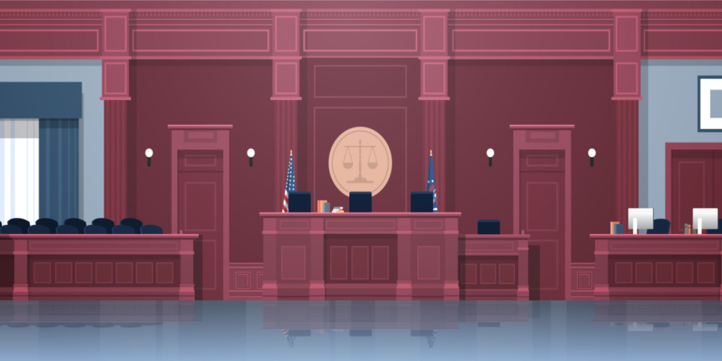 digital image of a courtroom