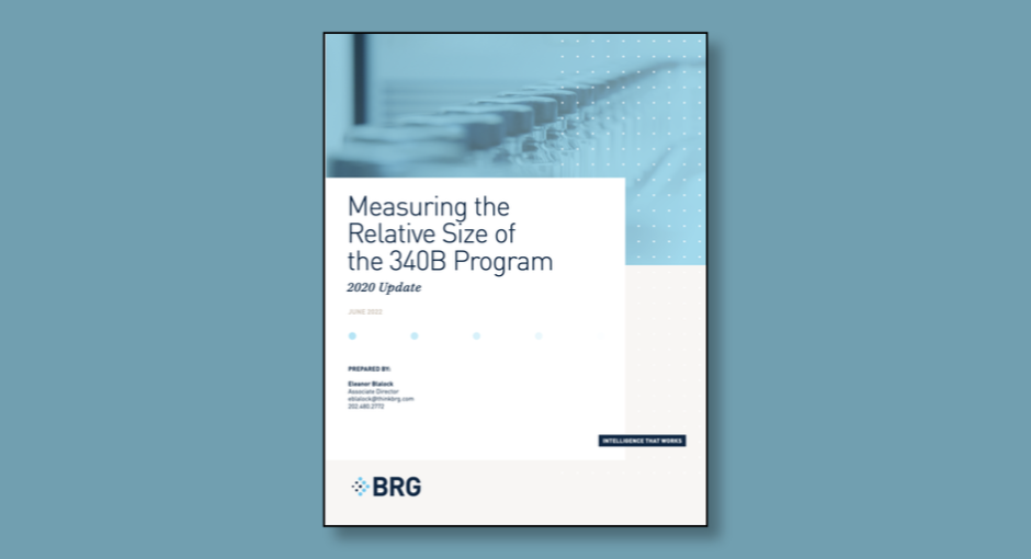 Image of BRG 340B program white paper title page