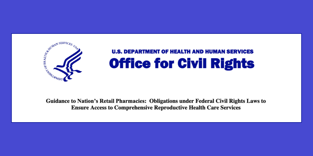 U.S. Dept. of Health and Human Services Office for Civil RIghts Guidance to Nation's Retail Pharmacies title page