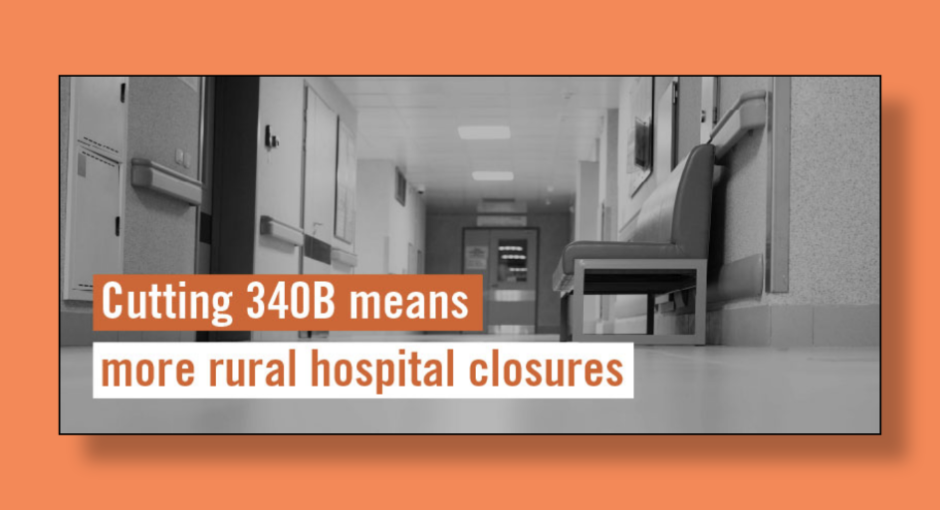 example of a an ad advocating 340B program support of rural hospitals