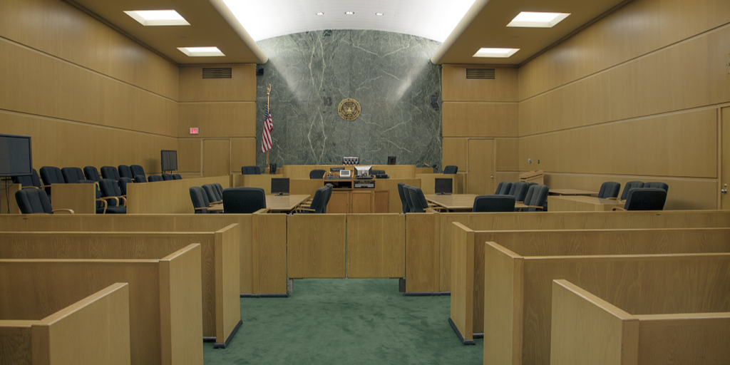 USDC DC empty courtroom interior