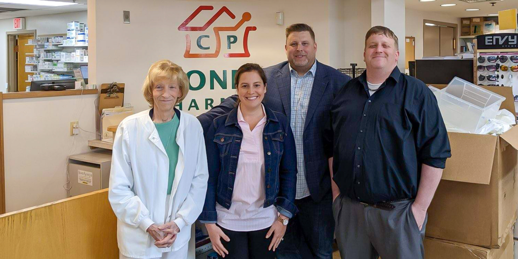 Rep. Elise Stefanik (R-NY) with contract pharmacy employees