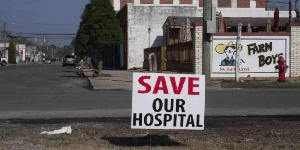 Save Our Hospital lawn sign