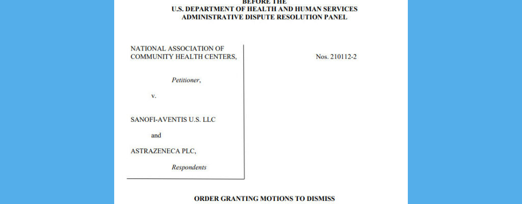 Screenshot of U.S. Dept. of Health and Human Services dispute resolutions document