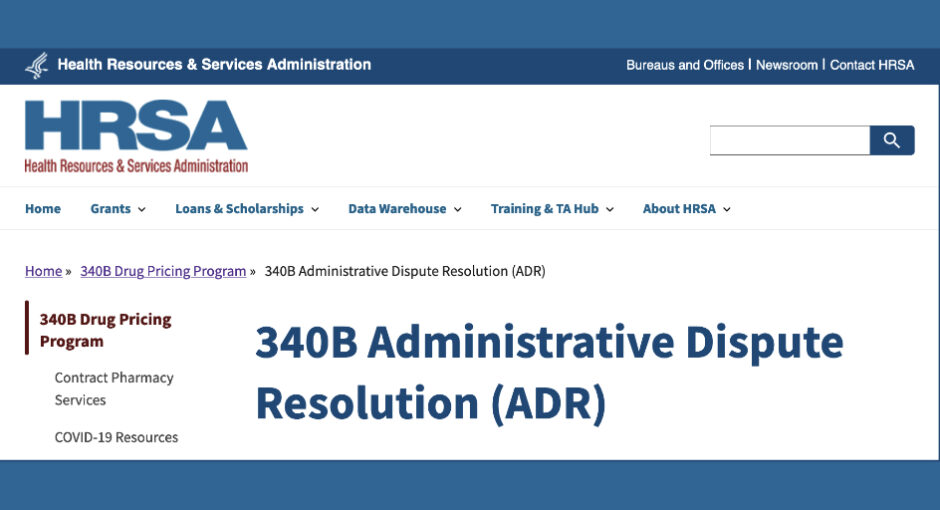 340B, Administrative dispute resolution, HHS