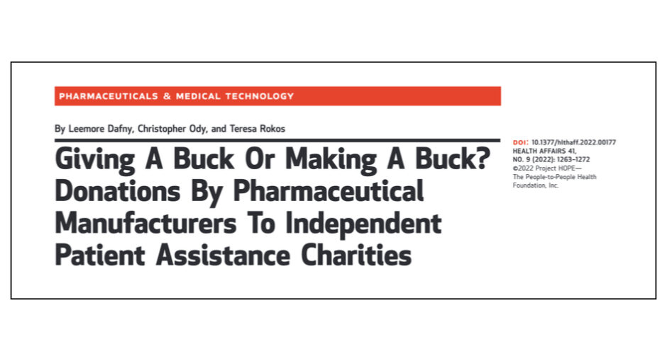 screenshot of Health Affairs article title