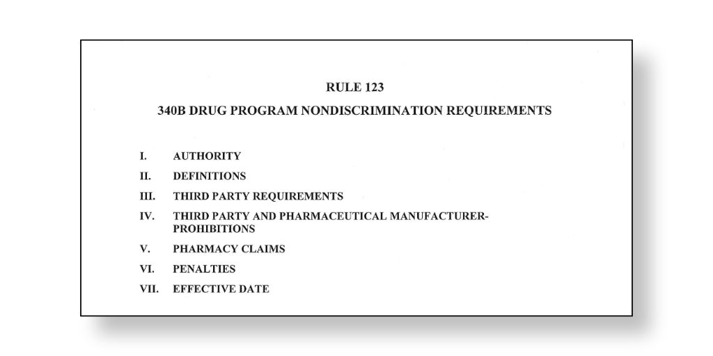 Arkansas Insurance Department 340B drug program rules document