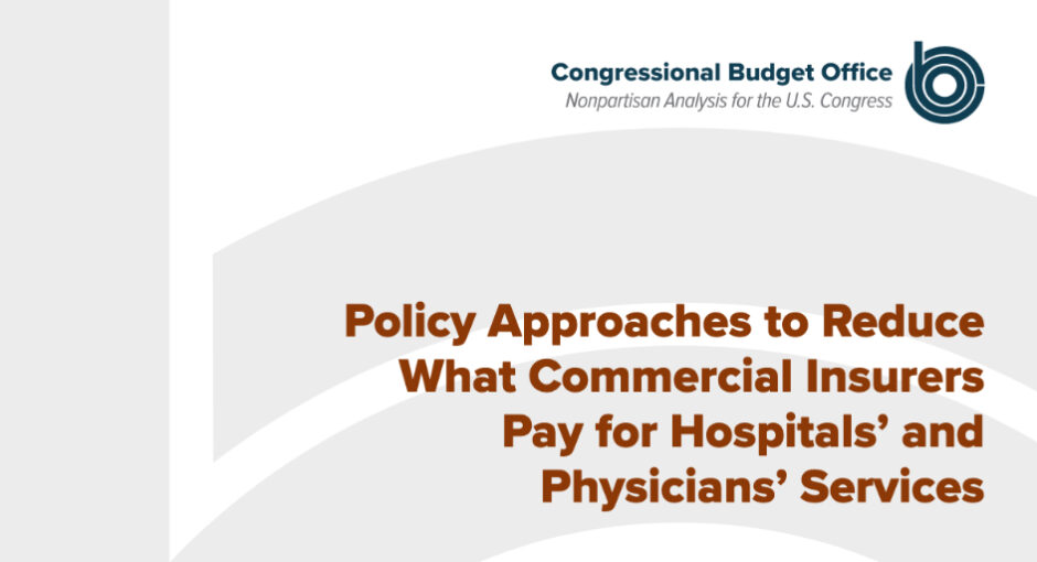 Congressional Budget Office report title page