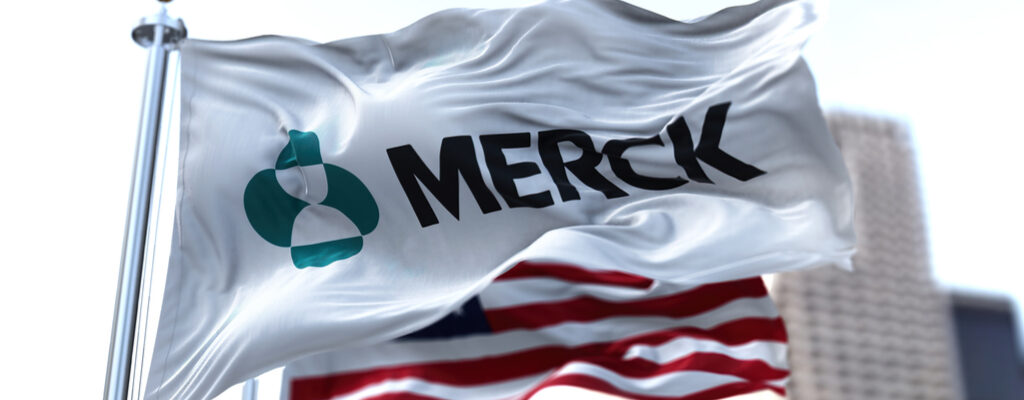 Merck flag with U.S. flag