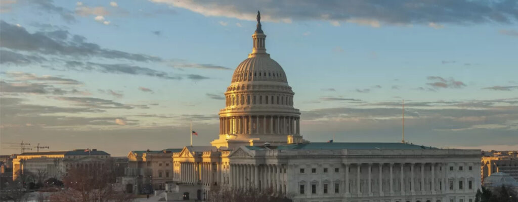 U.S. Capitol building at sunrise