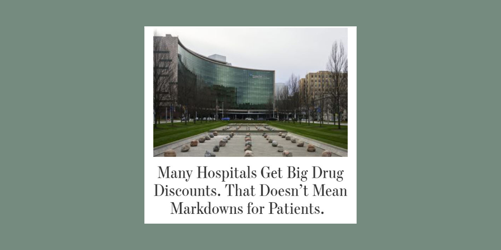 Screenshot of Wall Street Journal article Many Hospitals Get Big Drug Discounts.