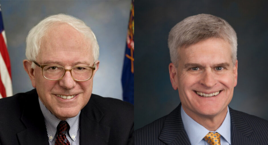 Sen. Bernie Sanders and Sen. Bill Cassidy headshots