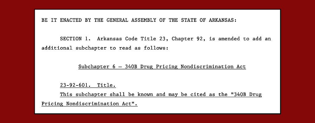 Arkansas Act 1103 text excerpt.