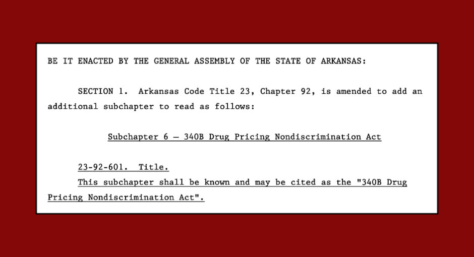 Arkansas Act 1103 text excerpt.