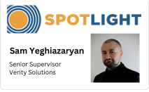 Link to story about Sam Yeghiazaryan, Senior Supervisor at Verity Solutions